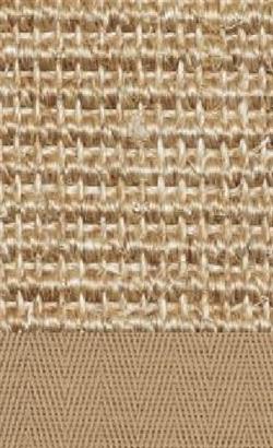 Sisal Salvador creme 003 tæppe med kantbånd i beige 002